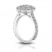 2.90 ct Round Cut Diamond Cluster Engagement Ring