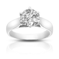 1.08 ct Ladies Round Cut Diamond Engagement Ring 