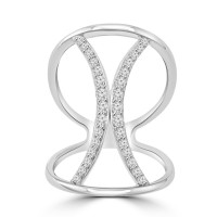 0.50 ct Ladies Round Cut Diamond Anniversary Wedding Band Ring in 14 kt White Gold