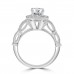 1.13 ct Ladies Round Cut Diamond Engagement Ring in 14k White Gold