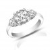 1.95 Ct Ladies Round Cut Diamond Three Stone Engagement Ring