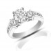 1.25 ct Ladies Round Cut Diamond Engagement Accented Ring in White Gold 1.25 ct Ladies Round Cut Diamond Engagement Accented Ring in White Gold