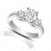1.25 ct Ladies Round Cut Diamond Engagement Accented Ring in White Gold 1.25 ct Ladies Round Cut Diamond Engagement Accented Ring in White Gold