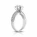 1.72 ct Pave Set Round Cut Diamond Engagement Ring