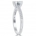 1.10 ct Ladies Round Cut Diamond Engagement Ring in 14 kt White Gold