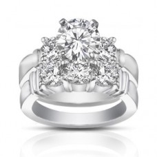 2.00 ct Women's Round Cut Diamond Engagement Ring With Wedding Band Set
