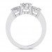 0.85 ct Ladies Three Stone Round Cut Diamond Engagement Ring