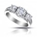 2.25 ct Ladies Three Stone Round Cut Diamond Engagement Ring