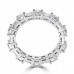 4.51 ct Round Cut And Baguette Cut Diamond Eternity Band in 14 kt White Gold
