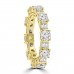 4.51 ct Round Cut And Baguette Cut Diamond Eternity Band in 14 kt Yellow Gold