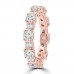 4.51 ct Round Cut And Baguette Cut Diamond Eternity Band in 14 kt Rose Gold
