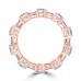 4.51 ct Round Cut And Baguette Cut Diamond Eternity Band in 14 kt Rose Gold