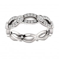 1.50 ct Ladies Round Cut Diamond Eternity Wedding Band Ring New Style