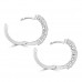 0.85 ct Ladies Round Cut Diamond Hoop Huggie Earrings