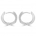 1.00 ct Round Cut Diamond Huggie Earrings In 14 kt White Gold