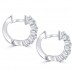 1.40 ct Ladies Round Cut Diamond Huggie Earrings In 14 Kt White Gold