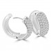 1.25 ct Ladies Round Cut Diamond Huggie Earrings In 14 Kt White Gold