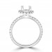0.60 Ct Ladies Round Cut Diamond Semi Mounting Engagement Ring in 14k White Gold