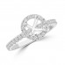 0.60 Ct Ladies Round Cut Diamond Semi Mounting Engagement Ring in 14k White Gold