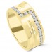 0.65 ct Men's Round Cut Diamond Wedding Band in Yellow Gold  Channel Setting