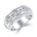 0.75 ct Men's Round Cut Diamond Wedding Band Ring in Channel Setting