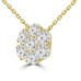 2.10 ct Ladies Round Cut Diamond Pendant / Necklace in 14 kt Yellow Gold