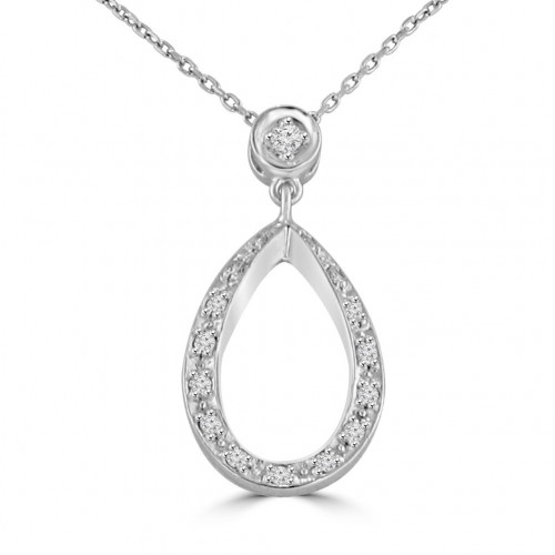 0.33 Ct Ladies Round Cut Diamond Pendant / Necklace