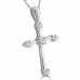  0.50 ct t.w. Ladies Round Cut Diamond Cross Pendant Necklace