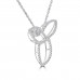 0.43 Ct Ladies Round Cut and Marquise cut Diamond Pendant / Necklace