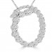 2.00 Ct tw Round Diamond Spiral Circle Pendant in 14 kt With 16 inch Chain