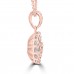 1.81 Ct Ladies Round Cut Diamond Pendant / Necklace Rose Gold
