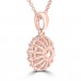 1.81 Ct Ladies Round Cut Diamond Pendant / Necklace Rose Gold