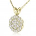 1.00 Ct Ladies Round Cut Diamond Pendant / Necklace Yellow Gold