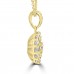 1.81 Ct Ladies Round Cut Diamond Pendant / Necklace Yellow Gold