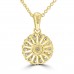 1.81 Ct Ladies Round Cut Diamond Pendant / Necklace Yellow Gold