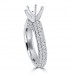 1.25 ct Ladies Round Cut Diamond Semi Mounting Engagement Ring in 14 kt White Gold 1.25 ct Ladies Round Cut Diamond Semi Mounting Engagement Ring in 14 kt White Gold