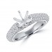 1.25 ct Ladies Round Cut Diamond Semi Mounting Engagement Ring in 14 kt White Gold 1.25 ct Ladies Round Cut Diamond Semi Mounting Engagement Ring in 14 kt White Gold