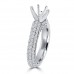 1.25 ct Ladies Round Cut Diamond Semi Mounting Engagement Ring in 14 kt White Gold 1.25 ct Ladies Round Cut Diamond Semi Mounting Engagement Ring in 14 kt White Gold