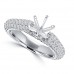 1.25 ct Ladies Round Cut Diamond Semi Mounting Engagement Ring in 14 kt White Gold 1.25 ct Ladies Round Cut Diamond Semi Mounting Engagement Ring in 14 kt White Gold