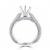 1.25 ct Ladies Round Cut Diamond Semi Mounting Engagement Ring in 14 kt White Gold 1.25 ct Ladies Round Cut Diamond Semi Mounting Engagement Ring in 14 kt White Gold