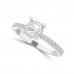 0.35 Ct Round Cut Diamond Semi Mounting Engagement Ring