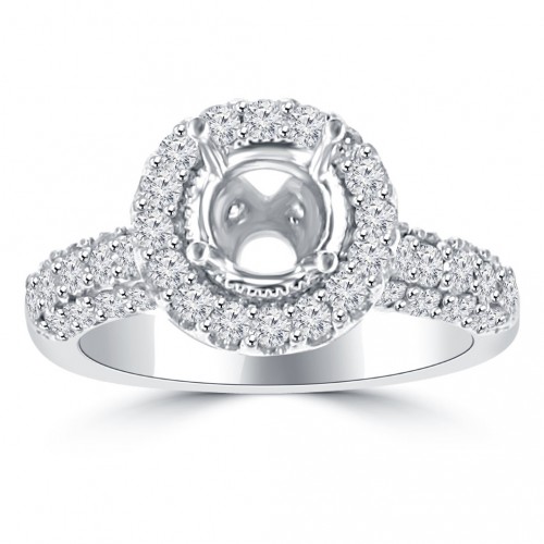 2.00 Ct Round Cut Diamond Semi Mounting Engagement Ring