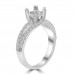 0.65 ct Ladies Round Cut Diamond Semi Mounting Engagement Ring in 14 kt White Gold