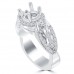 1.00 Ct Round Cut Diamond Semi Mounting Engagement Ring