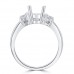 0.60 ct Ladies Round Cut Diamond Semi Mounting Engagement Ring in 14 kt White Gold