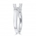 0.60 ct Ladies Round Cut Diamond Semi Mounting Engagement Ring in 14 kt White Gold