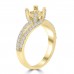 0.65 ct Ladies Round Cut Diamond Semi Mounting Engagement Ring in 14 kt Yellow Gold