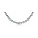 7.00 Ct Ladies Round Cut Diamond Tennis Necklace In 14 Kt White Gold