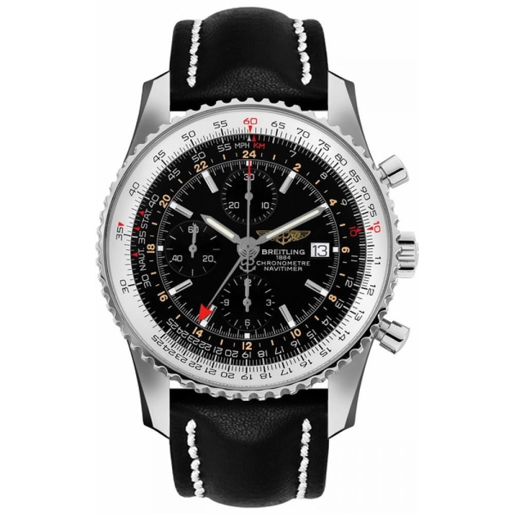 Breitling Navitimer World GMT 46 Chronograph Men's Watch A2432212-B726-441X