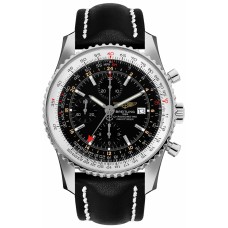 Breitling Navitimer World Steel Black Dial Men's Watch A2432212-B726-442X